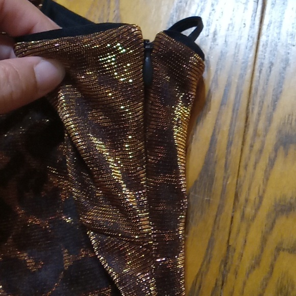 DRESS THE POPULATION Womens XS EXTRA SMALL Animal Print NEW Party One Shoulder - Picture 7 of 15